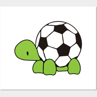 Turtle Soccer Reptile Lover Gift Posters and Art